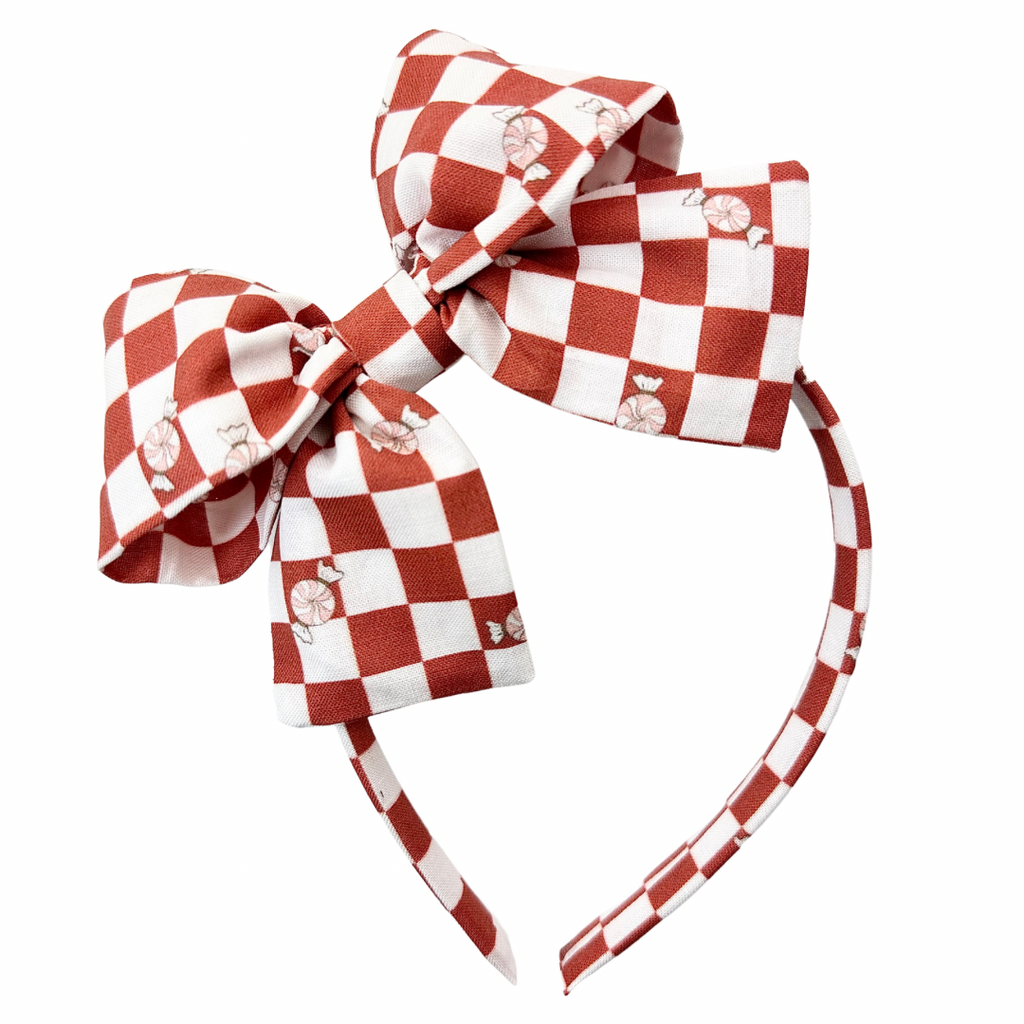 Peppermint Checker :: Big Girl Headband