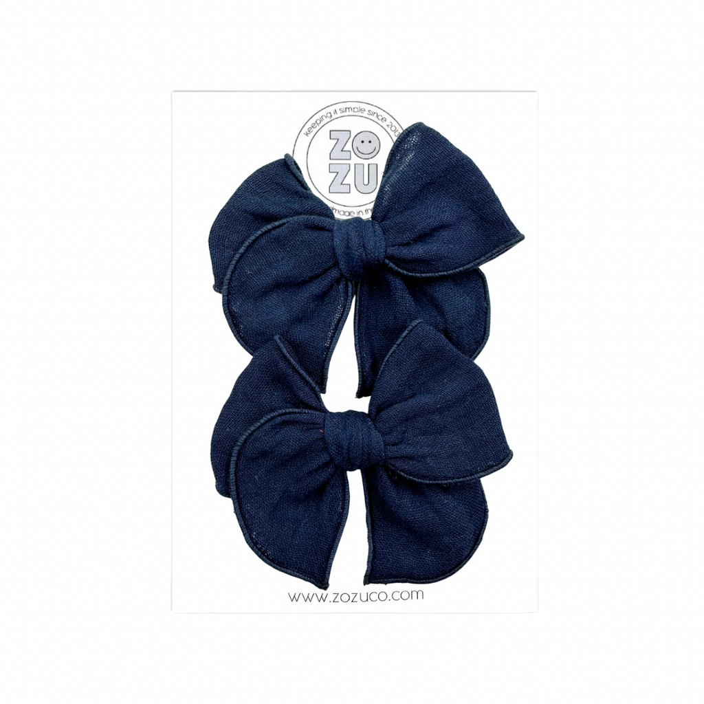 Navy Double Gauze :: Mini Traveler Pigtail Set