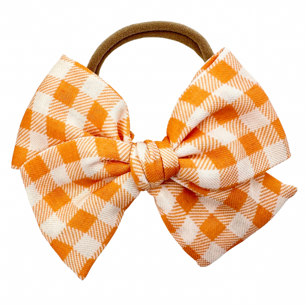 Orange Gingham :: Voyager Bow