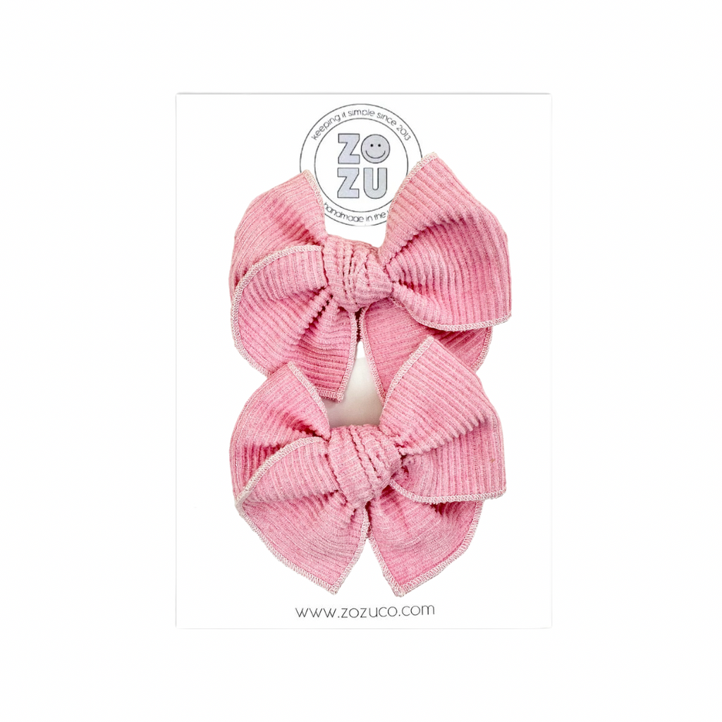 Pink Corduroy :: Mini Traveler Pigtail Set