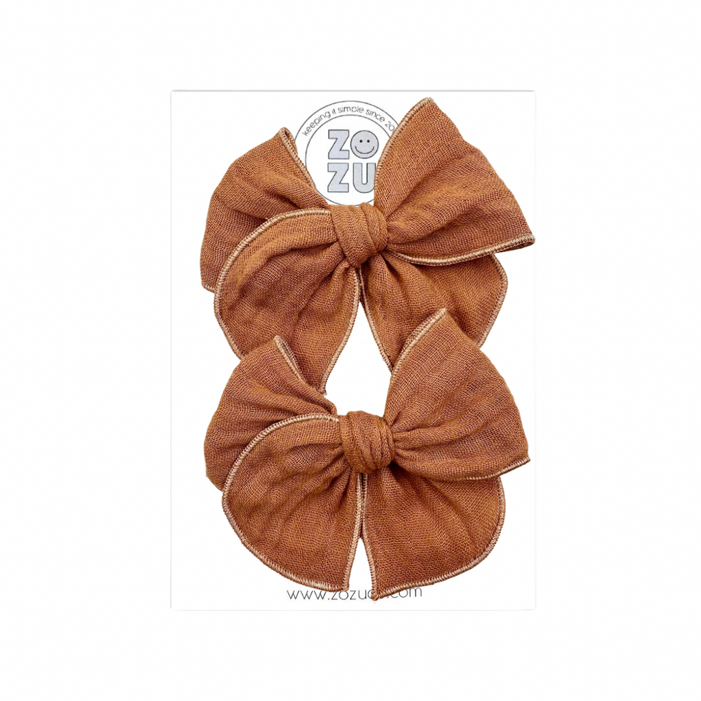 Cinnamon Double Gauze :: Mini Traveler Pigtail Set