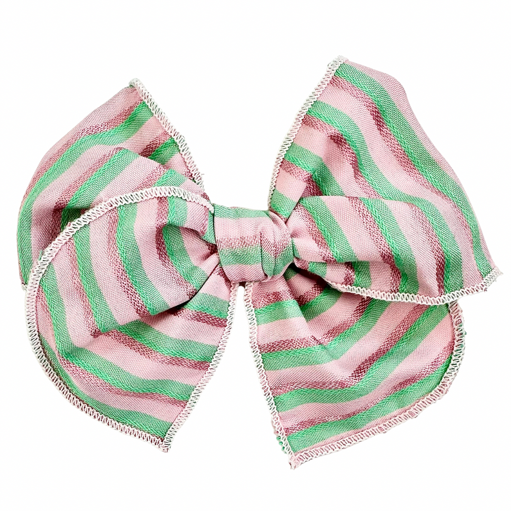 Mint & Metallic Pink Stripe :: Mini Traveler