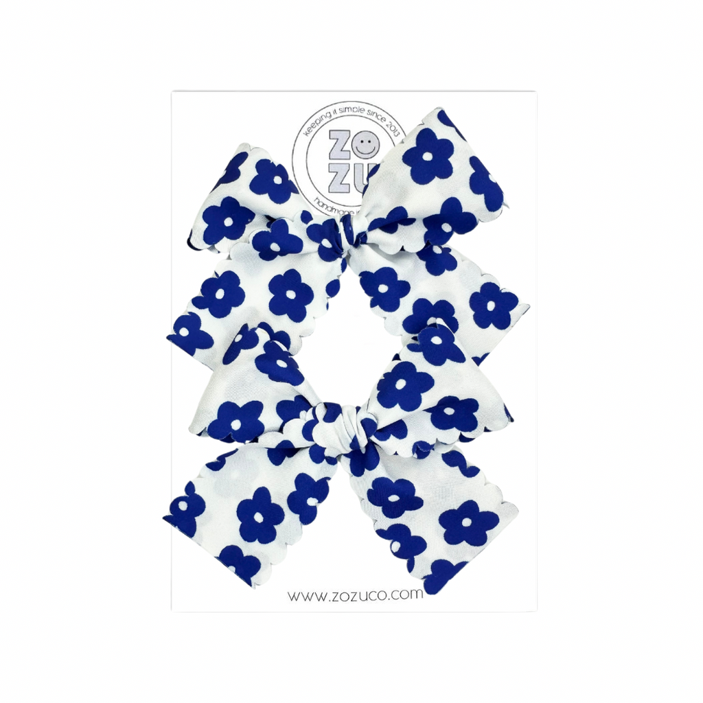 Blue Daisy :: Mini Voyager Ribbon Pigtail Set