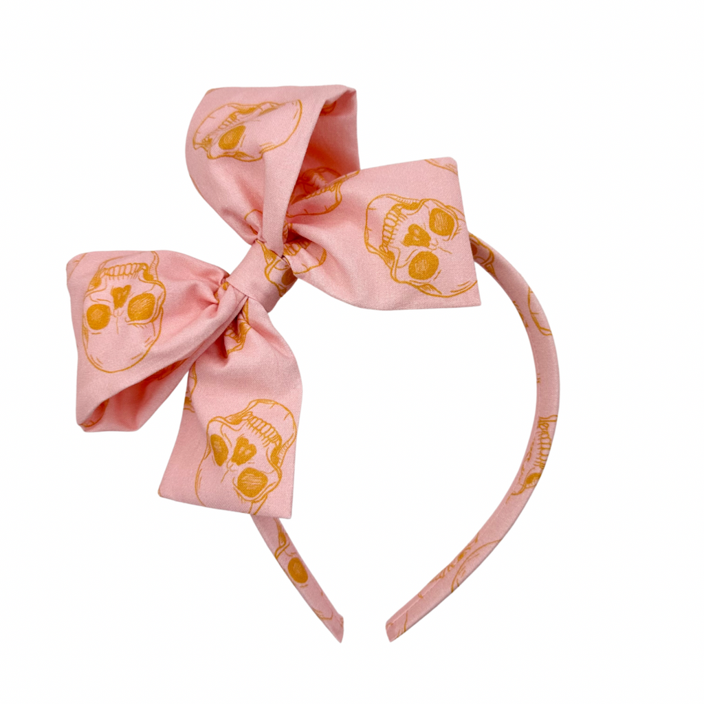 Pink Skulls :: Big Girl Headband