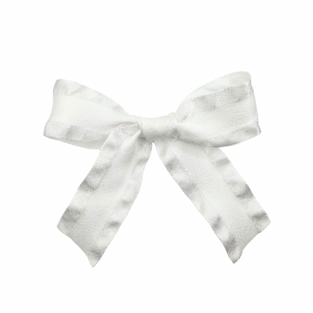 White Ruffle Edge :: Ribbon Mini Explorer Bow