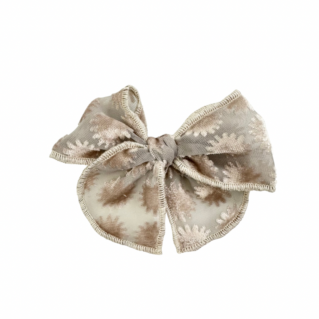 Taupe Velvet Floral :: Mini Traveler