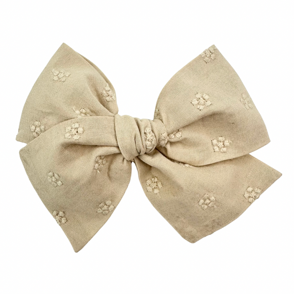 Khaki Embroidered :: Voyager Bow