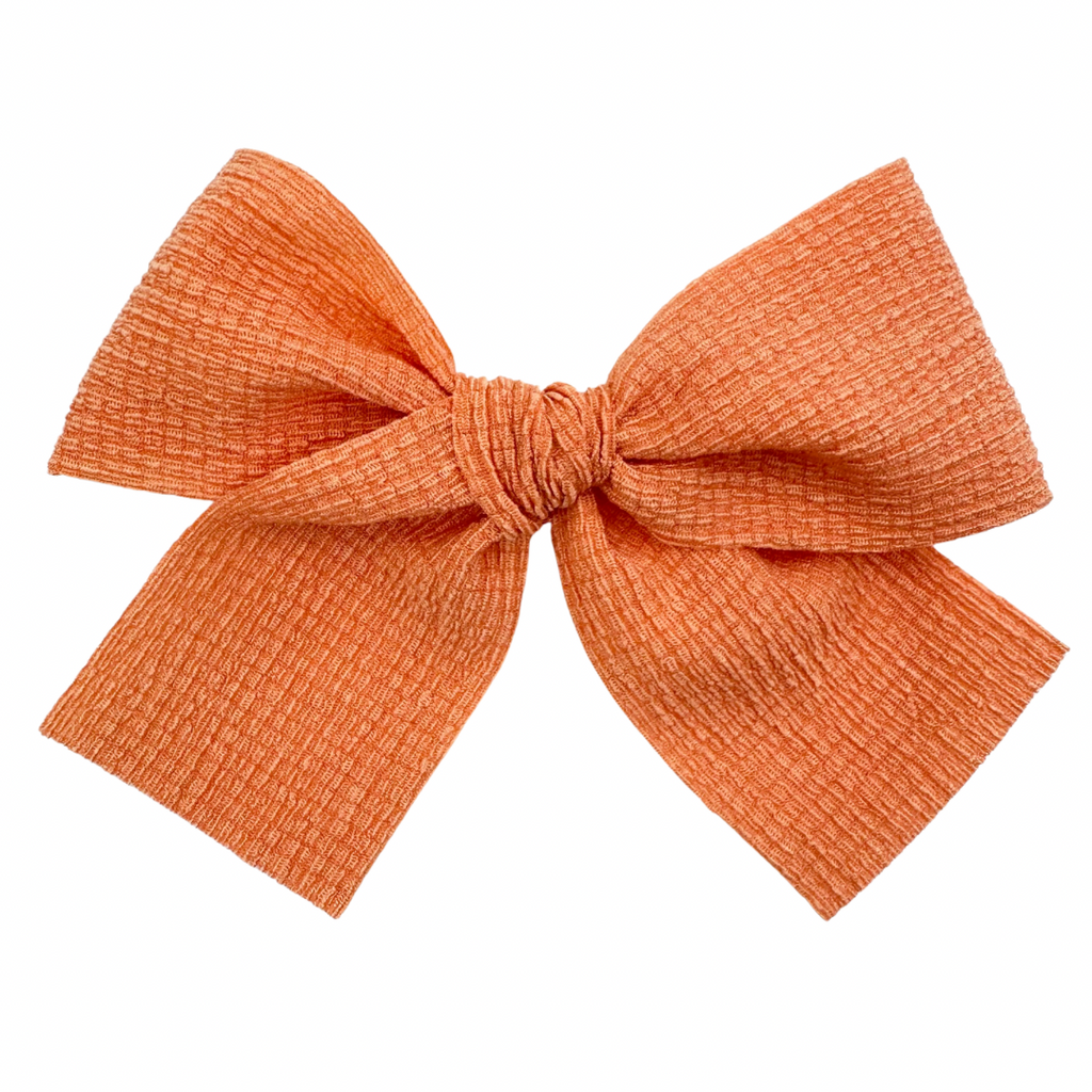 Orange Crinkle :: Ribbon Mini Voyager Bow