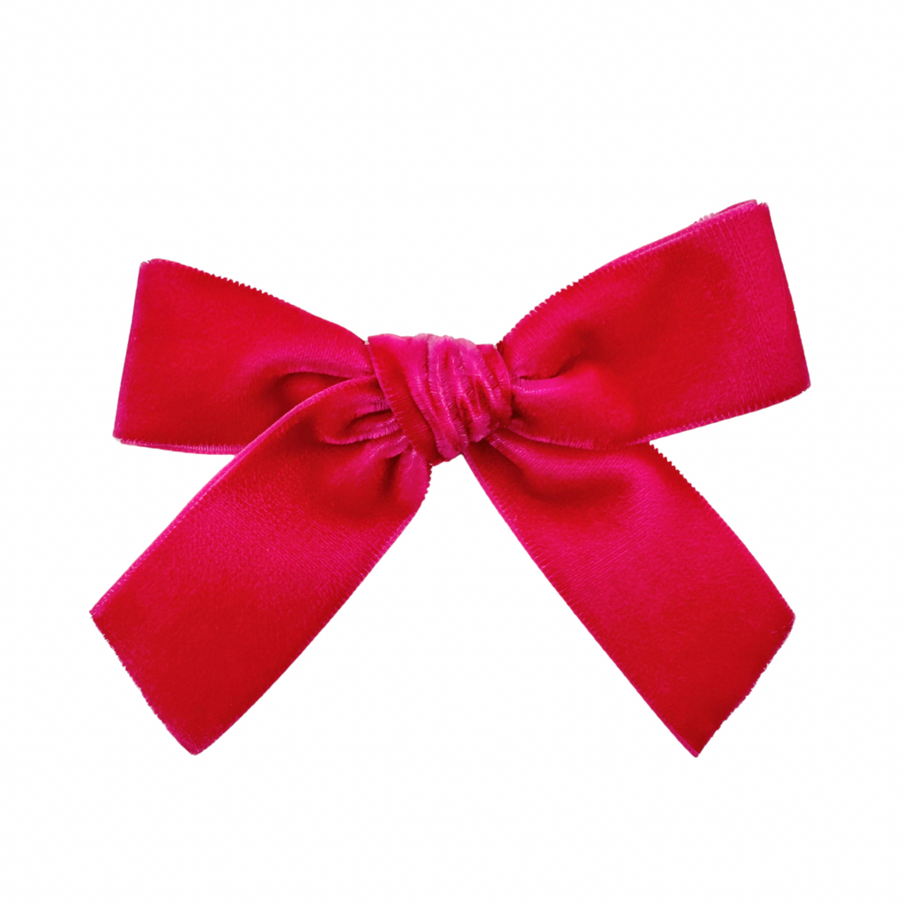 Hot Pink Velvet :: Ribbon Mini Explorer Bow