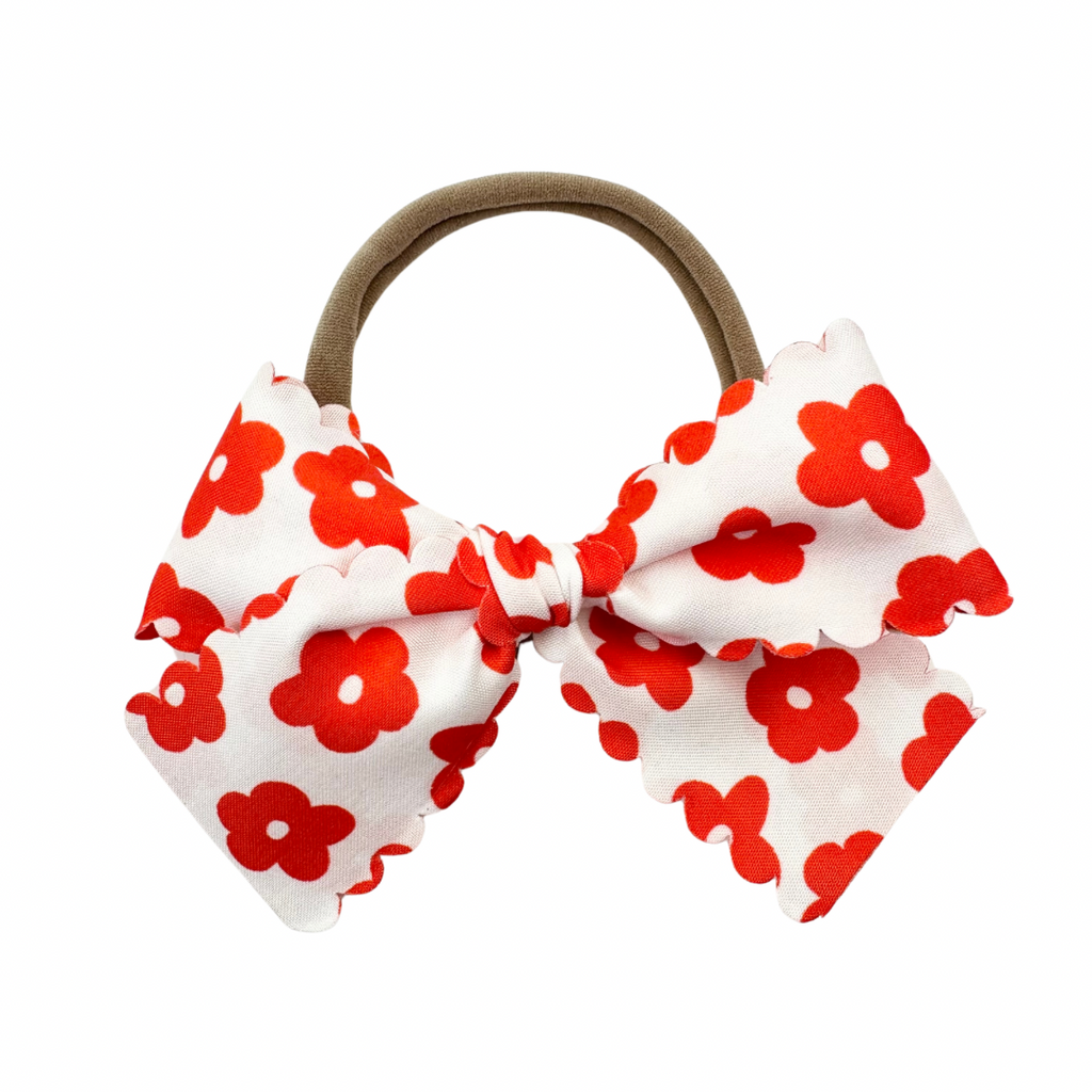 Red Daisy :: Ribbon Mini Voyager Bow