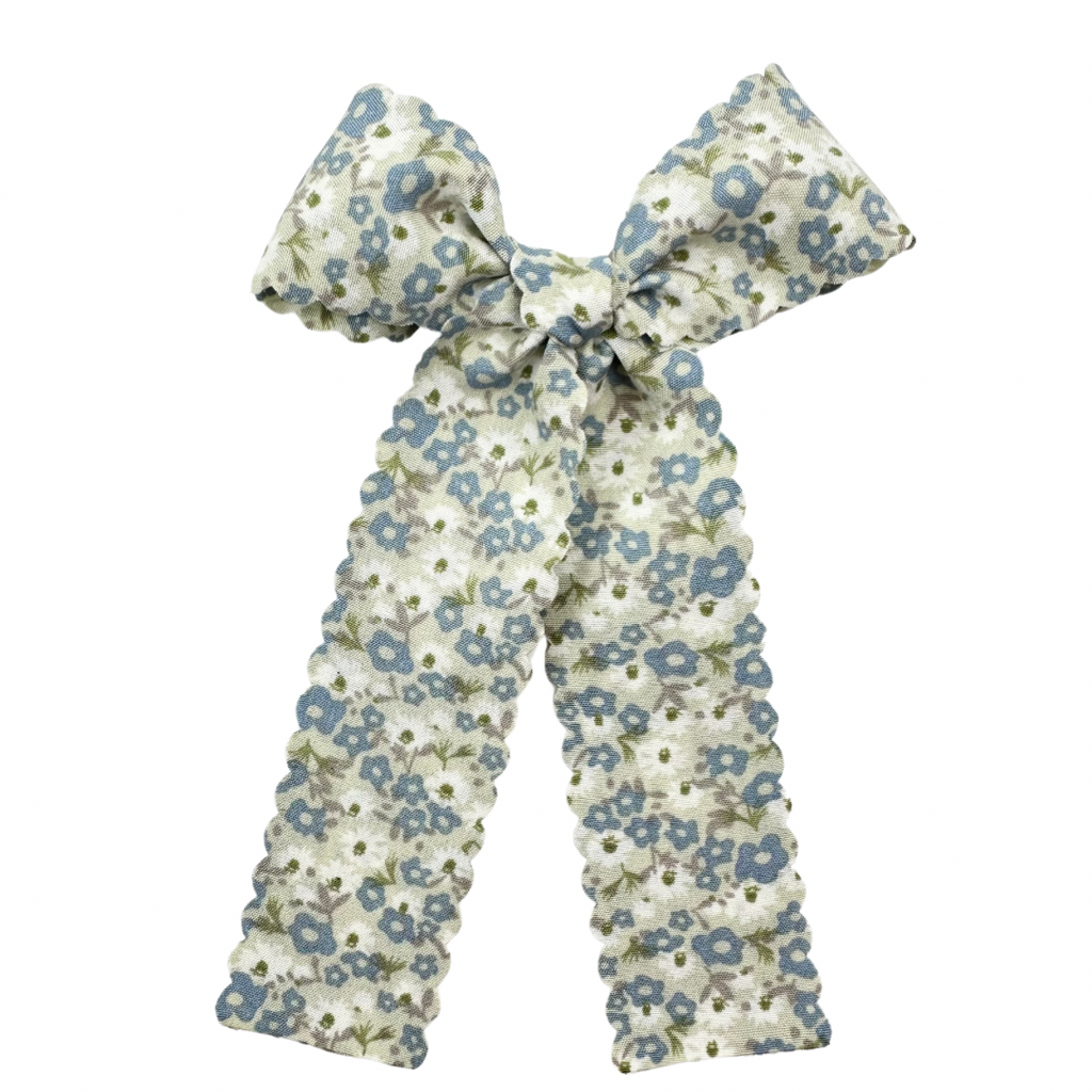 Blue Floral Scallop :: Ribbon Pioneer