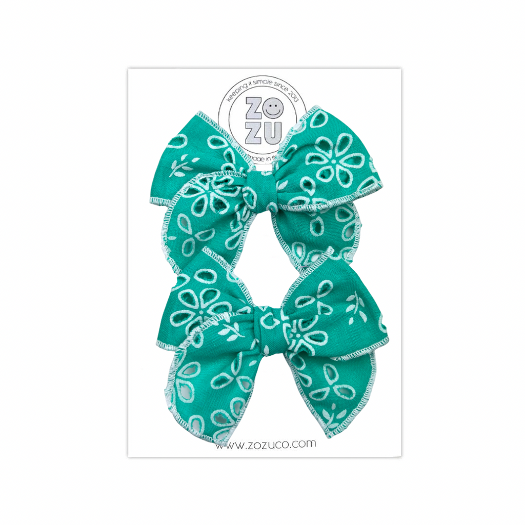 Turquoise Eyelet :: Mini Traveler Pigtail Set