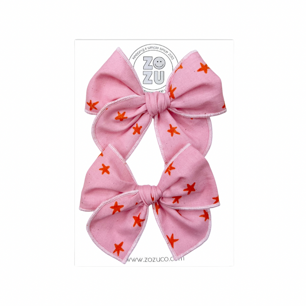 Tangerine Stars :: Mini Traveler Pigtail Set