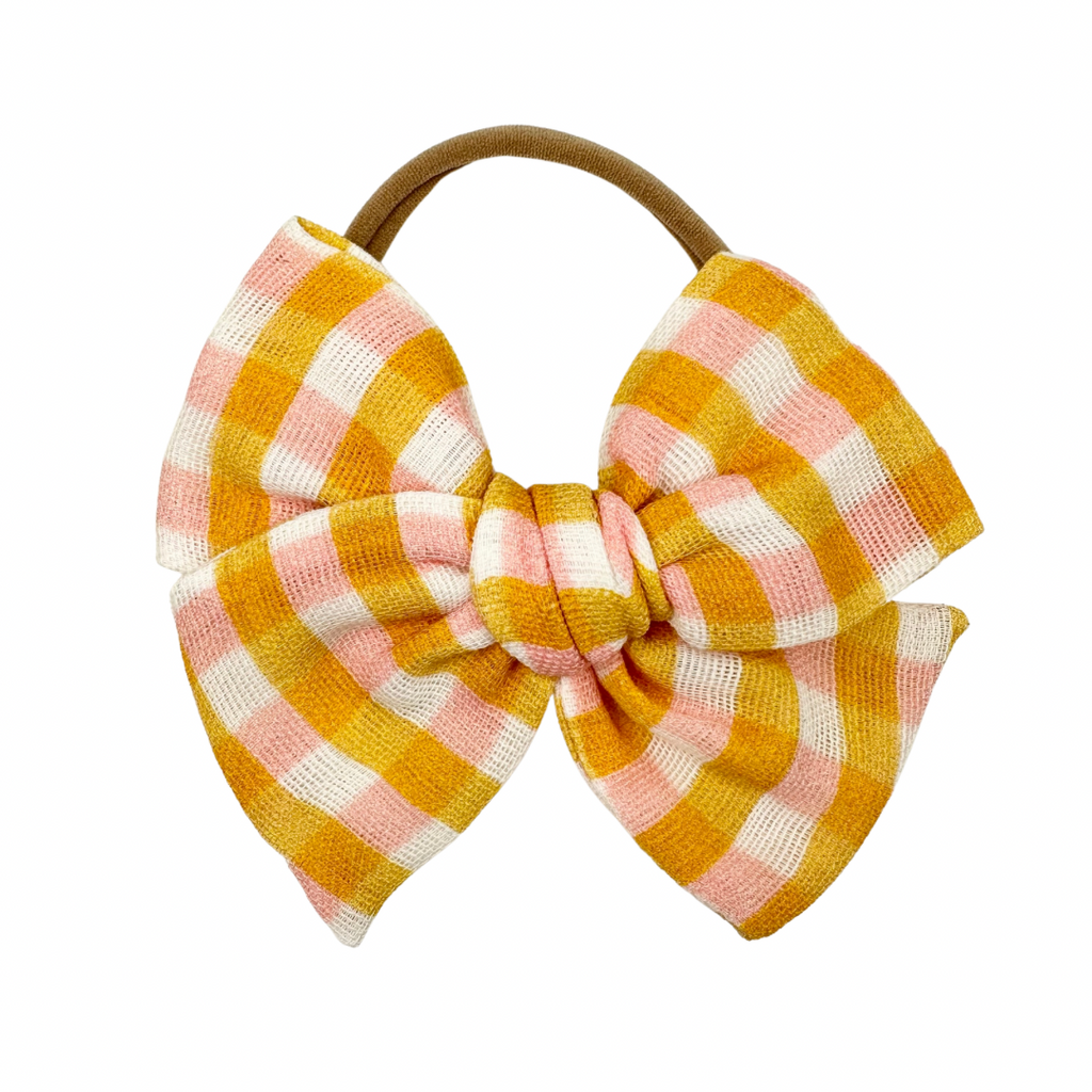 Gingham Gauze :: Voyager Bow