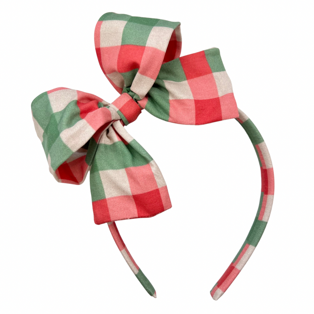 Cheery Plaid :: Big Girl Headband