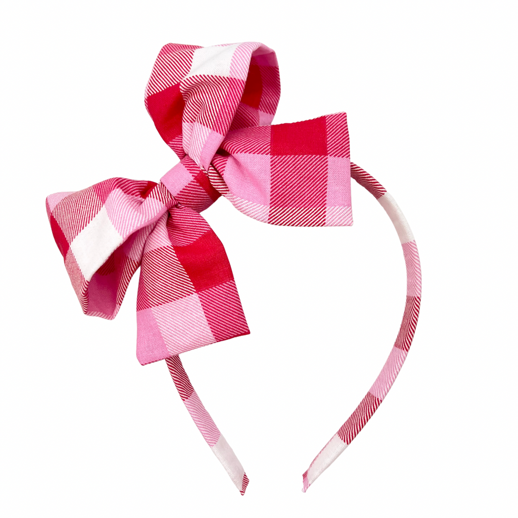 Pink Plaid :: Big Girl Headband