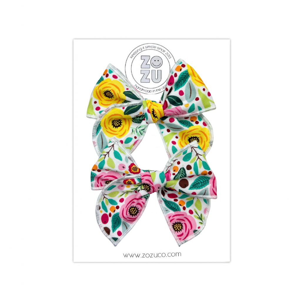 Tropical Floral :: Mini Traveler Pigtail Set