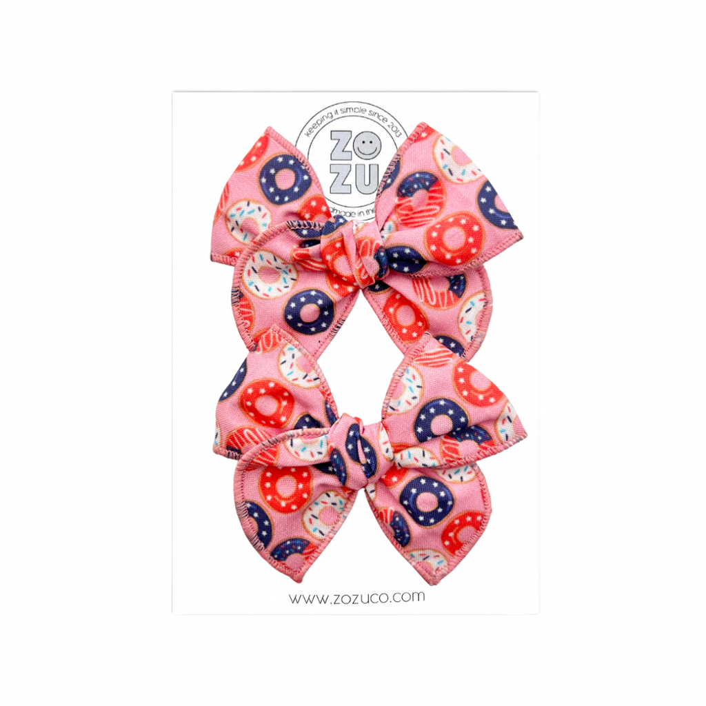 Patriotic Donuts :: Mini Traveler Pigtail Set